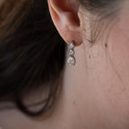 Three drop Moissanite stone earrings - Terciany 