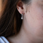 Three drop Moissanite stone earrings - Terciany 