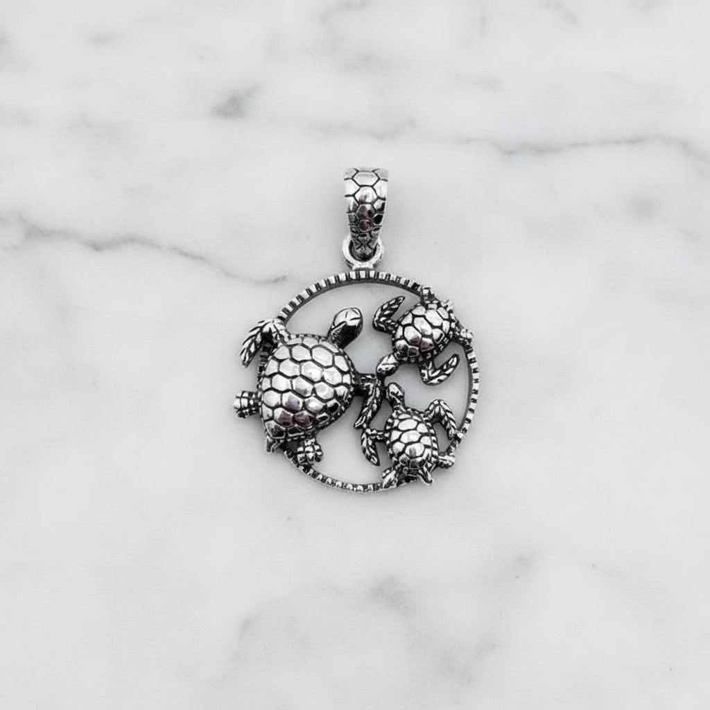 Three Tortoise Pendant