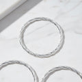 Thick Sterling Silver Rope Bangle - Terciany 