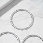 Thick Sterling Silver Rope Bangle - Terciany 