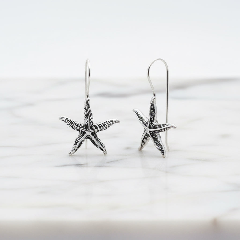 Starfish drop earrings
