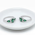 Green Cubic Zirconia Cluster Ring - Terciany 