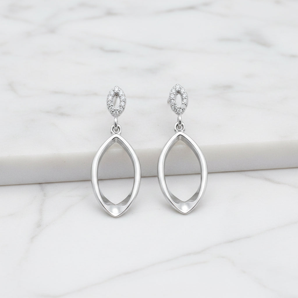 Sterling Silver Double Hoop Earrings