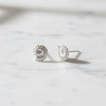 Circle shell stud earrings - Terciany 