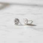 Circle shell stud earrings - Terciany 