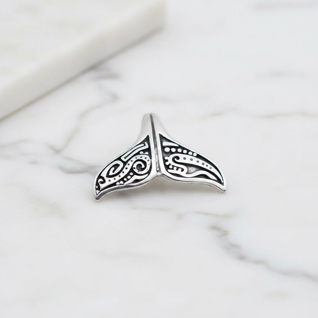 Sterling silver Whale Tail Pendant