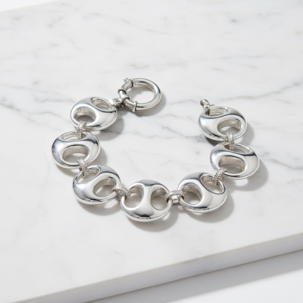 Bulky Button Statement Bracelet 22 cm - Terciany 