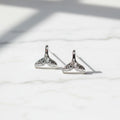 Whale tile stud earrings - Terciany 