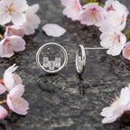 Nice And Large Round Studs Cubic Zirconia Rectangular Drops