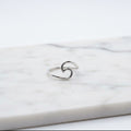Sterling Silver Single Wave Ring