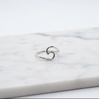 Sterling Silver Single Wave Ring