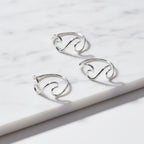 Sterling Silver Double Wave Ring