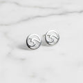 Sea Wave In Circle Stud Earrings - Terciany 