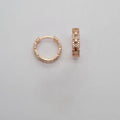 18mm Rosé Gold Huggy With Cubic Zirconia