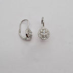 Sterling Silver Comfy Clasp Drop Earrings With Cubic Zirconia