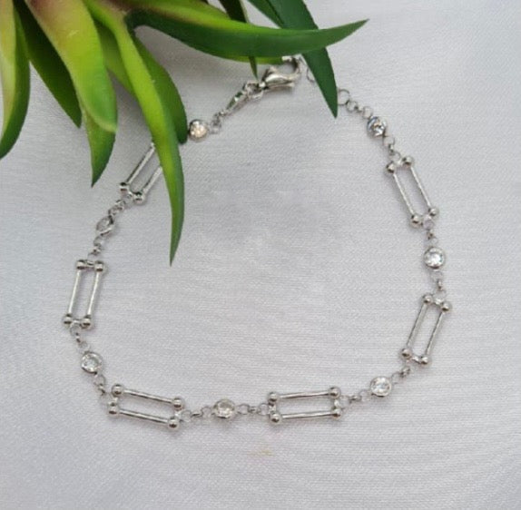 Sterling silver chain bracelet