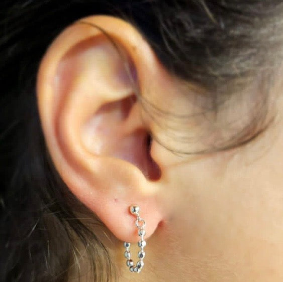 Lovely ball chain hoop wrap around ear