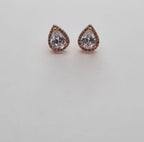 Teardrop Cubic Zirconia With Rose Gold Setting