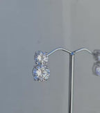 Double Clear Stone Earrings