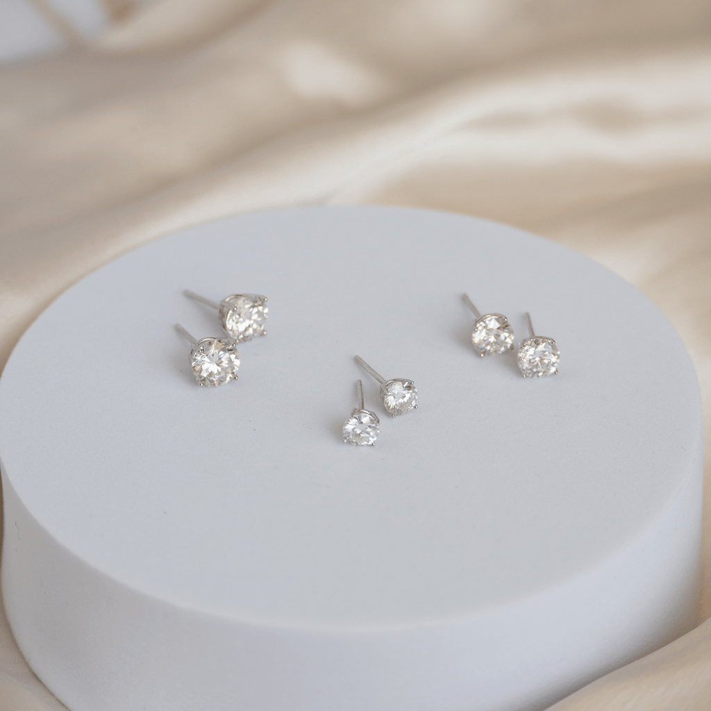6mm Moissanite Stud earrings(with GRA Certificate)