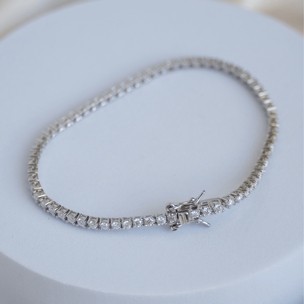 Tennis Bracelet with 3mm Moissanite stones (with GRA Certificate) - Terciany 