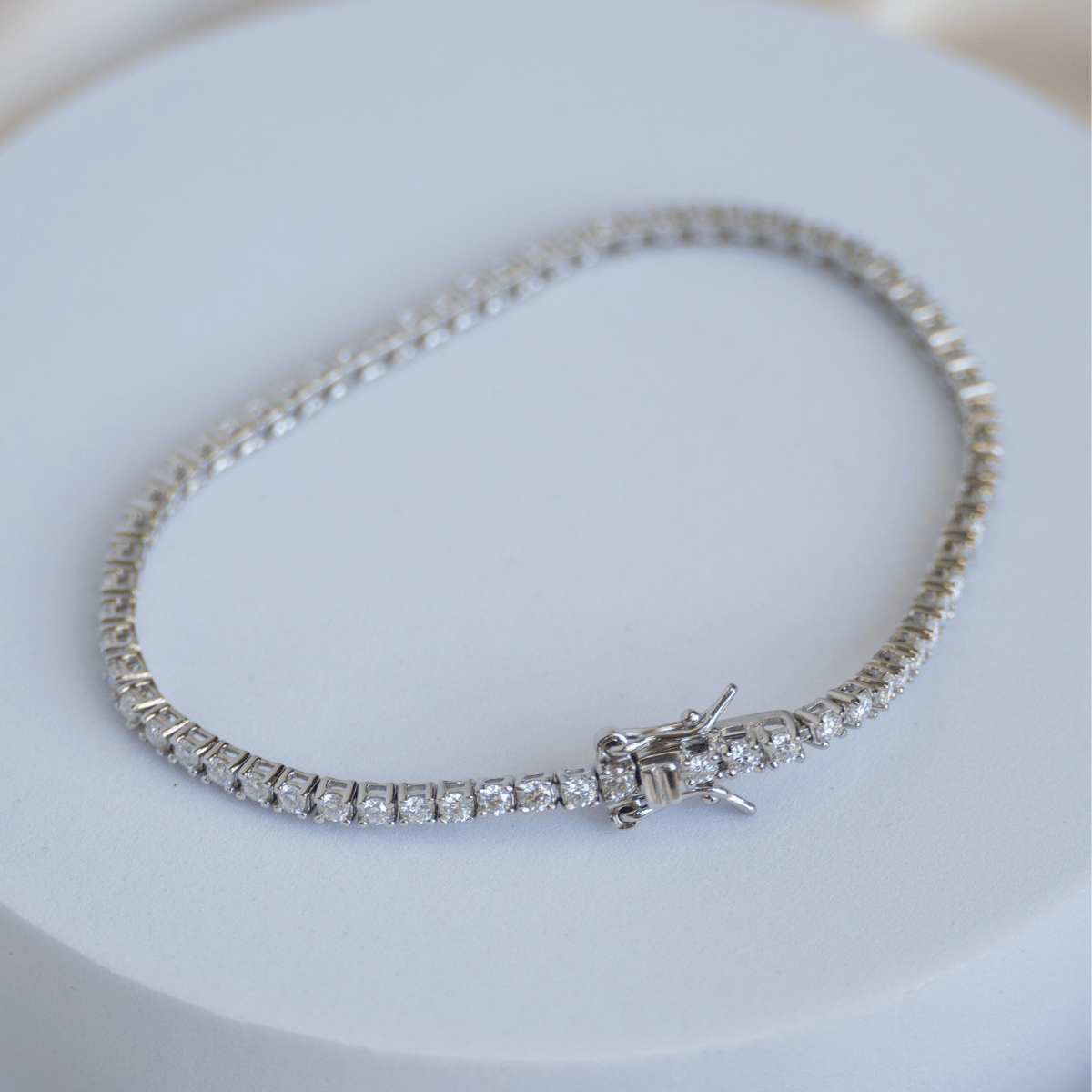 Tennis Bracelet with 3mm Moissanite stones (with GRA Certificate) - Terciany 