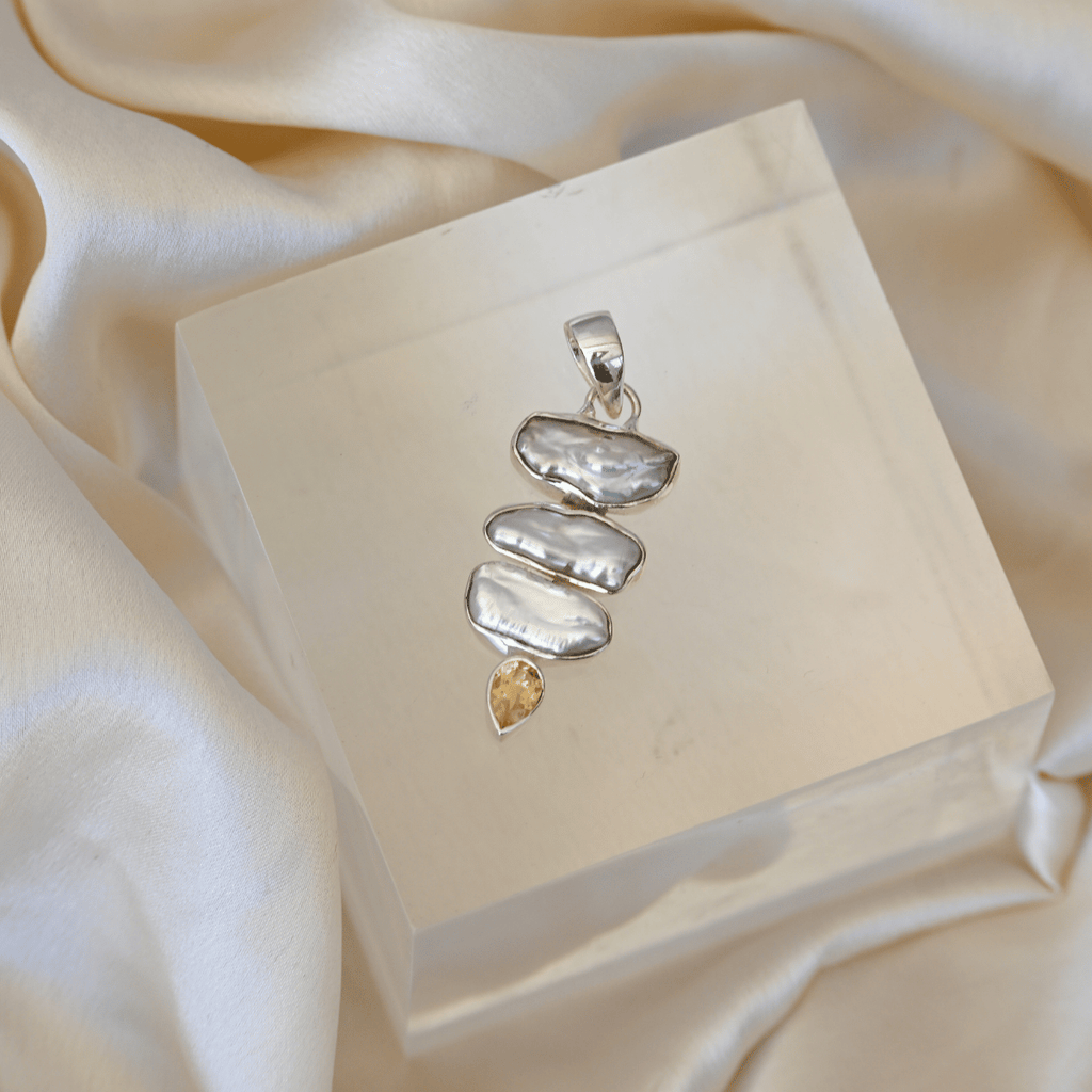 Pearl and Citrine combination Pendant