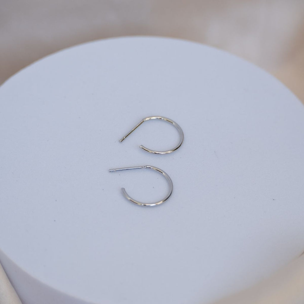 Sterling silver hoop earrings - Terciany 