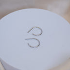 Sterling silver hoop earrings - Terciany 