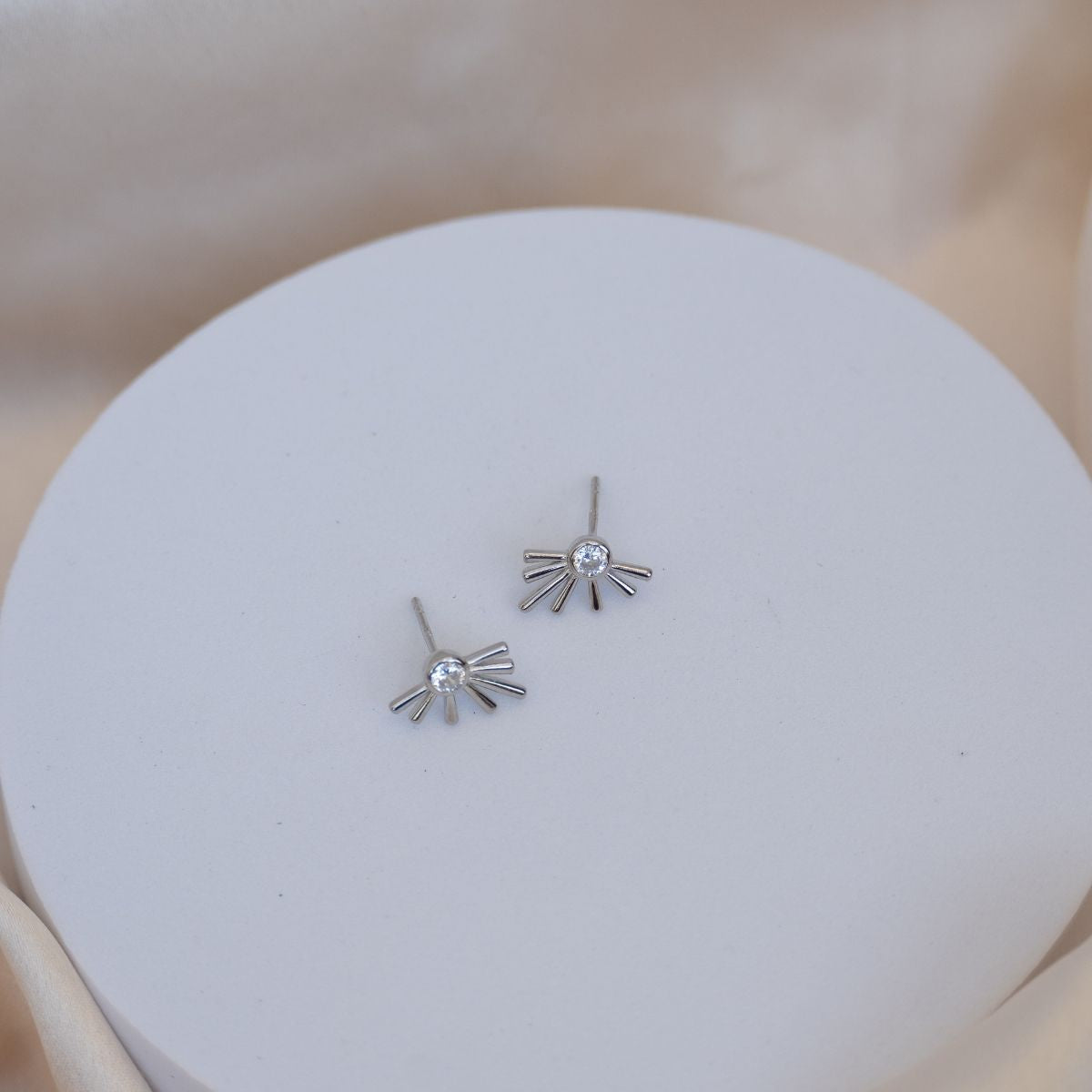 Silver Starburst Stud earrings - Terciany 