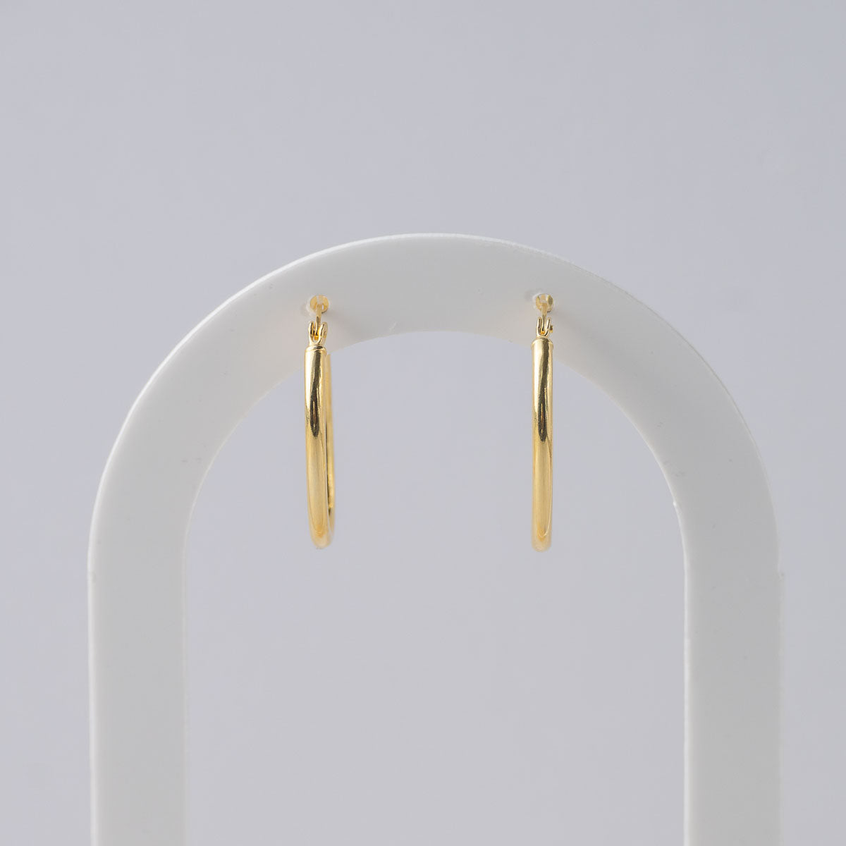 Gold oval hoop