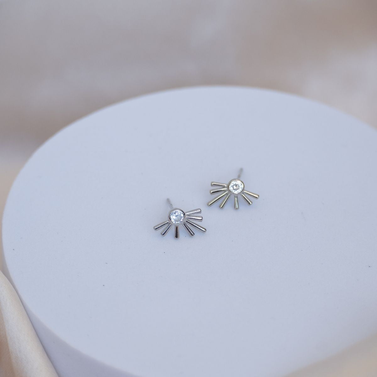 Silver Starburst Stud earrings - Terciany 
