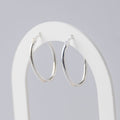 Oval silver hoops - Terciany 