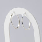 Oval silver hoops - Terciany 