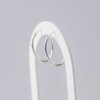 Oval silver hoops - Terciany 