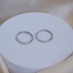 22mm Silver Huggy earrings - Terciany 