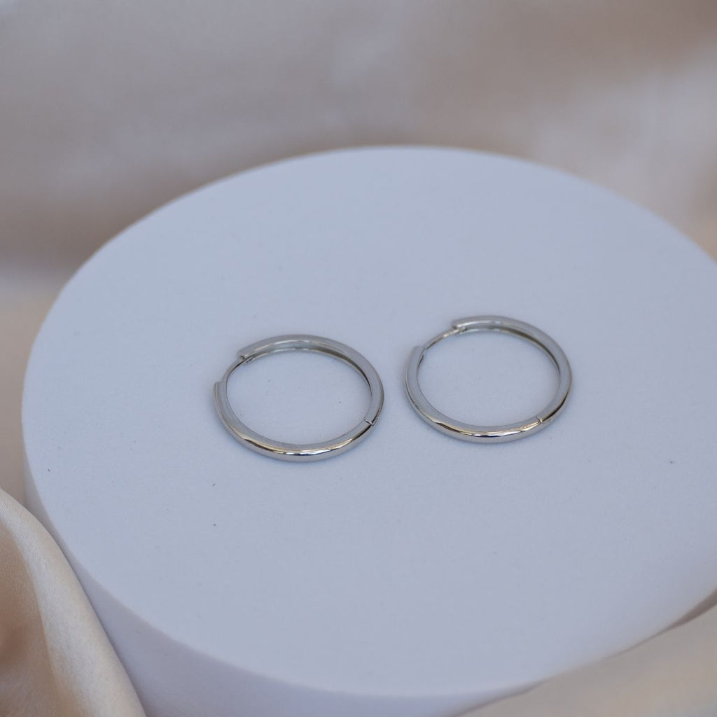 22mm Silver Huggy earrings - Terciany 