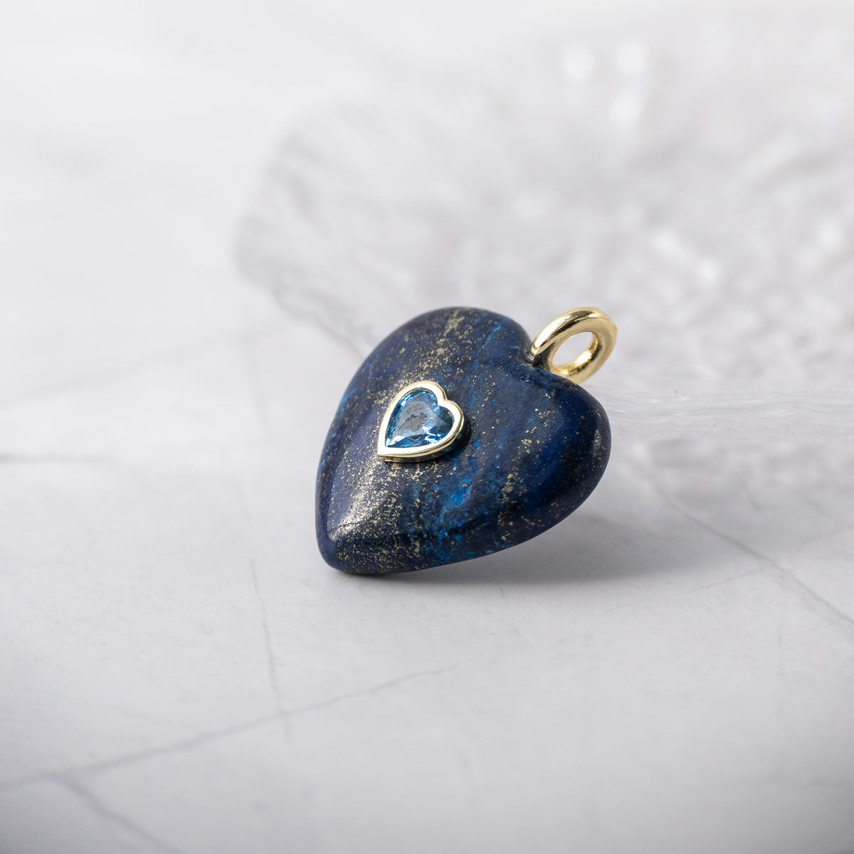 Lapis Lazuli Semi Precious stone Heart pendants
