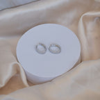 Silver Solid Oval hoops - Terciany 