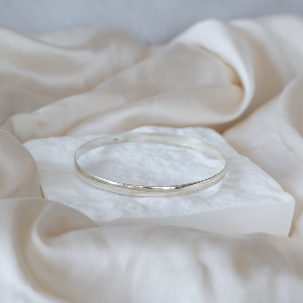 5mm solid silver Bangle - Terciany 
