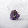 Amethyst Semi Precious stone heart pendant - Terciany 