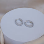 Silver Solid Oval hoops - Terciany 
