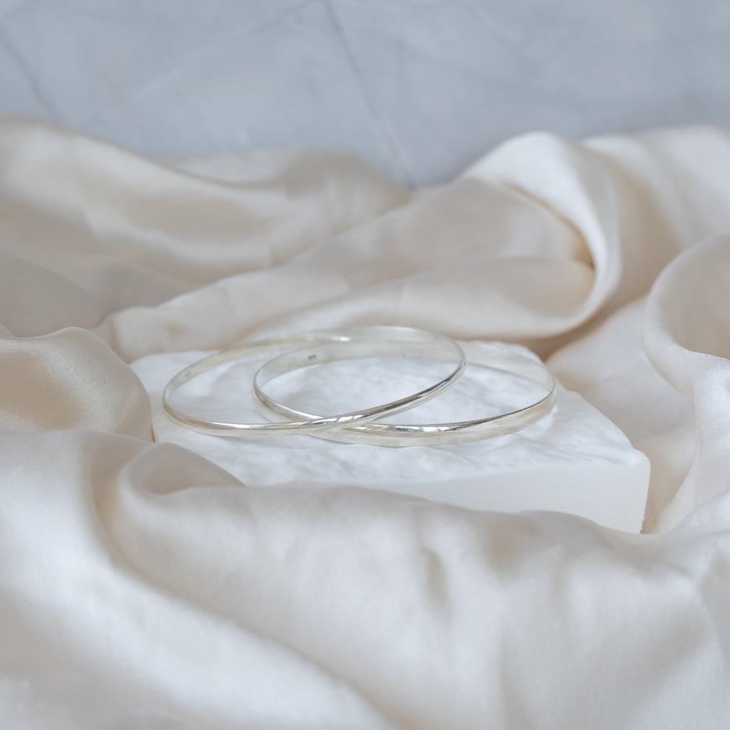 5mm solid silver Bangle - Terciany 