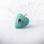Amazonite Semi Precious stone Heart Pendant - Terciany 