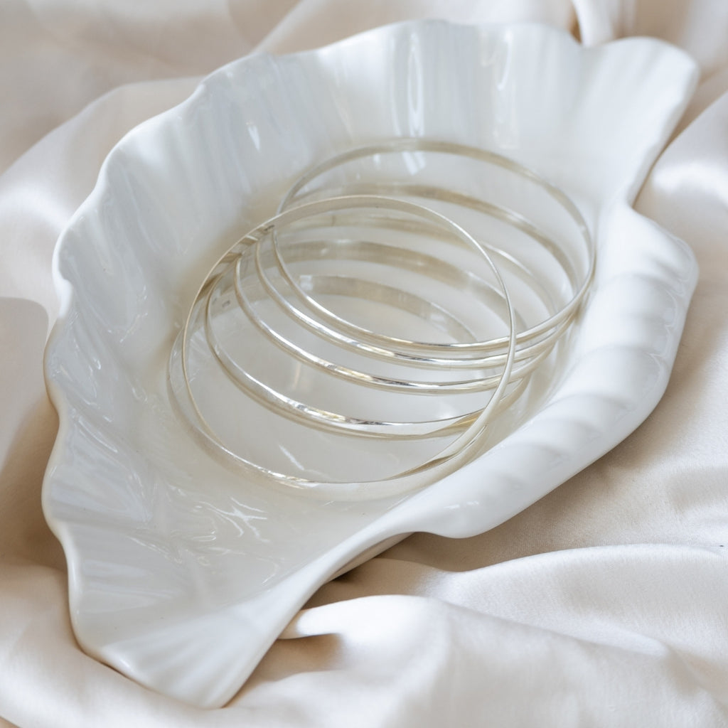 5mm solid silver Bangle - Terciany 
