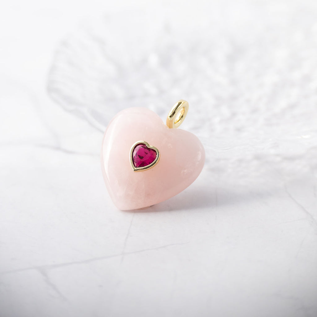 Rose Quartz Semi Precious Stone pendant