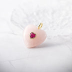Rose Quartz Semi Precious Stone pendant - Terciany 