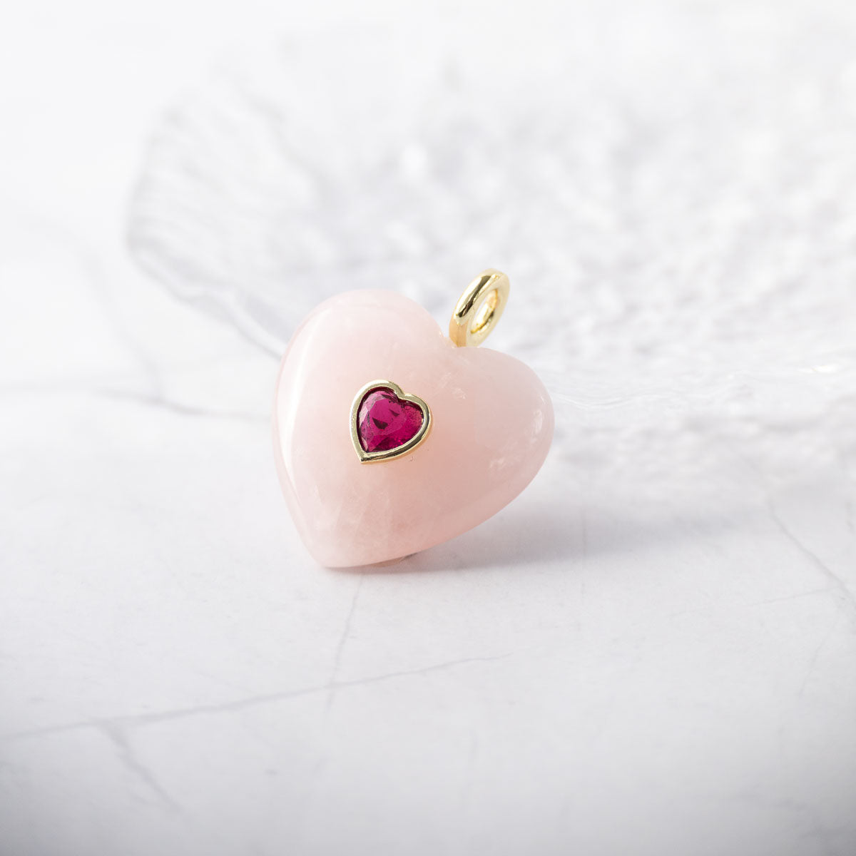 Rose Quartz Semi Precious Stone pendant