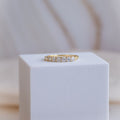 Gold ring with 3mm Moissanite stones (with GRA Certificate) - Terciany 